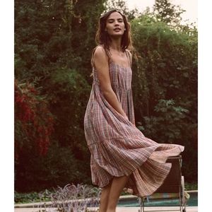 NWT The Great. The Dainty Plaid Cotton Sundress